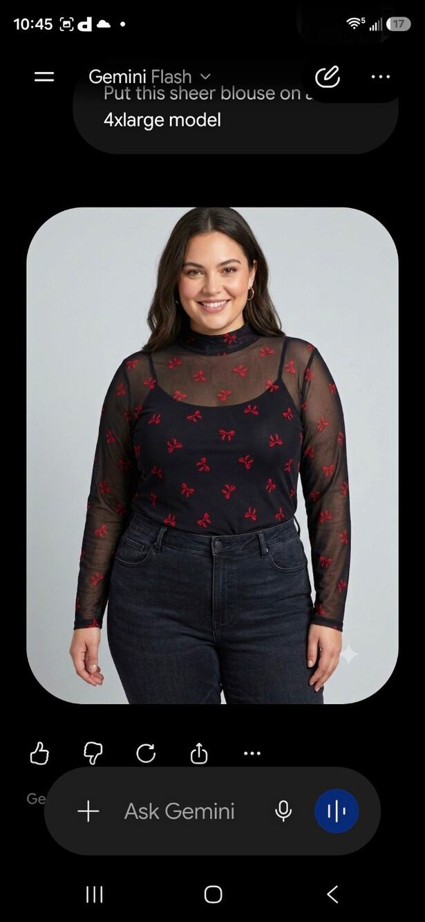 Torrid Women's Sheer Mesh Bow Print Blouse Black Red 5X Does Not Include Tanktop